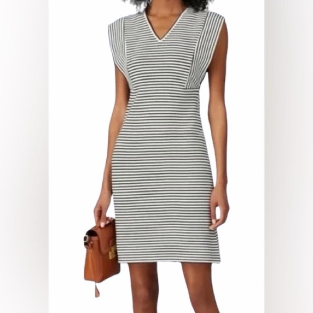 Derek Lam Collective Striped V-Neck Dress 42